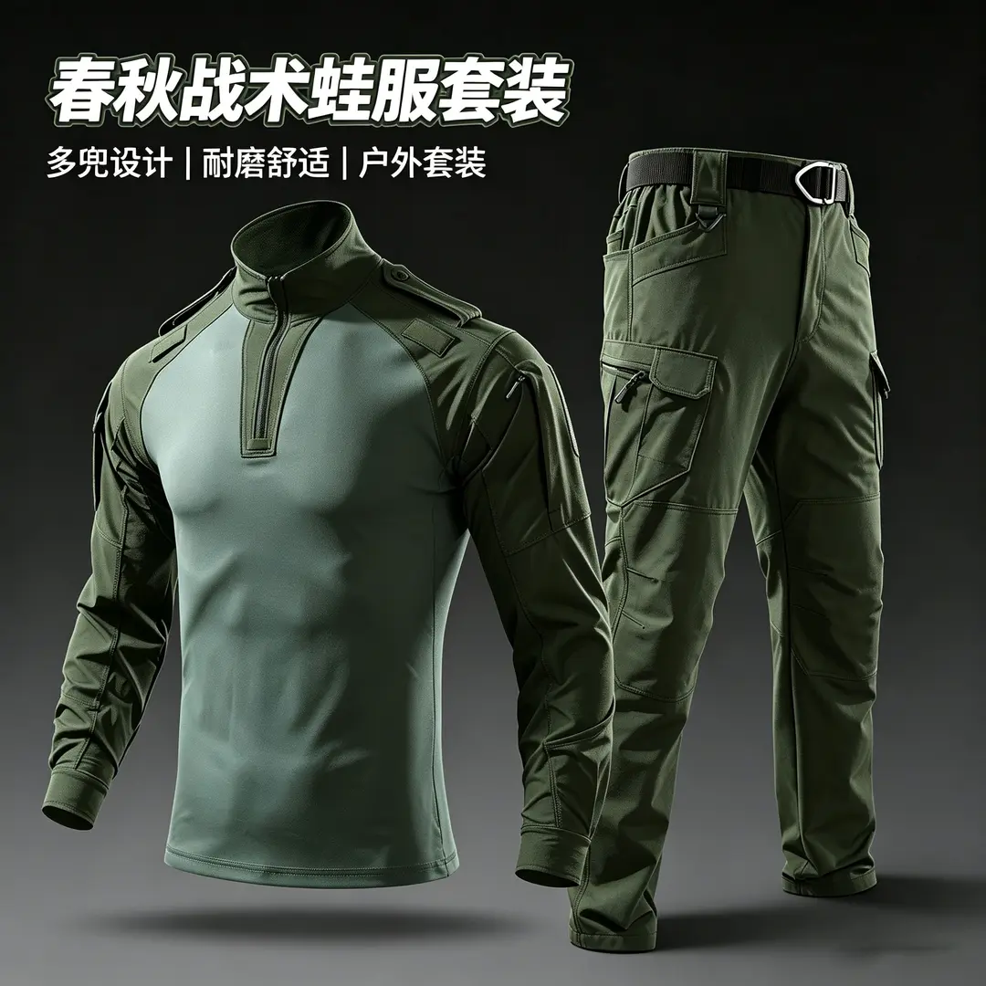 春秋新款X7蛙服套装战术男装军迷户外作训服战术服裤子加裆教官服