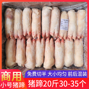 新鲜冷冻猪蹄小猪蹄带筋前蹄带筋猪蹄20斤猪脚猪手烧烤免费对切