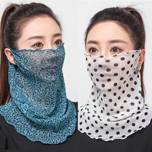 防晒面罩多功能夏季挂耳护脸面纱