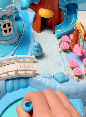 儿童磁力过家家玩具梦幻花园城堡公主玩偶屋仿真磁性模型