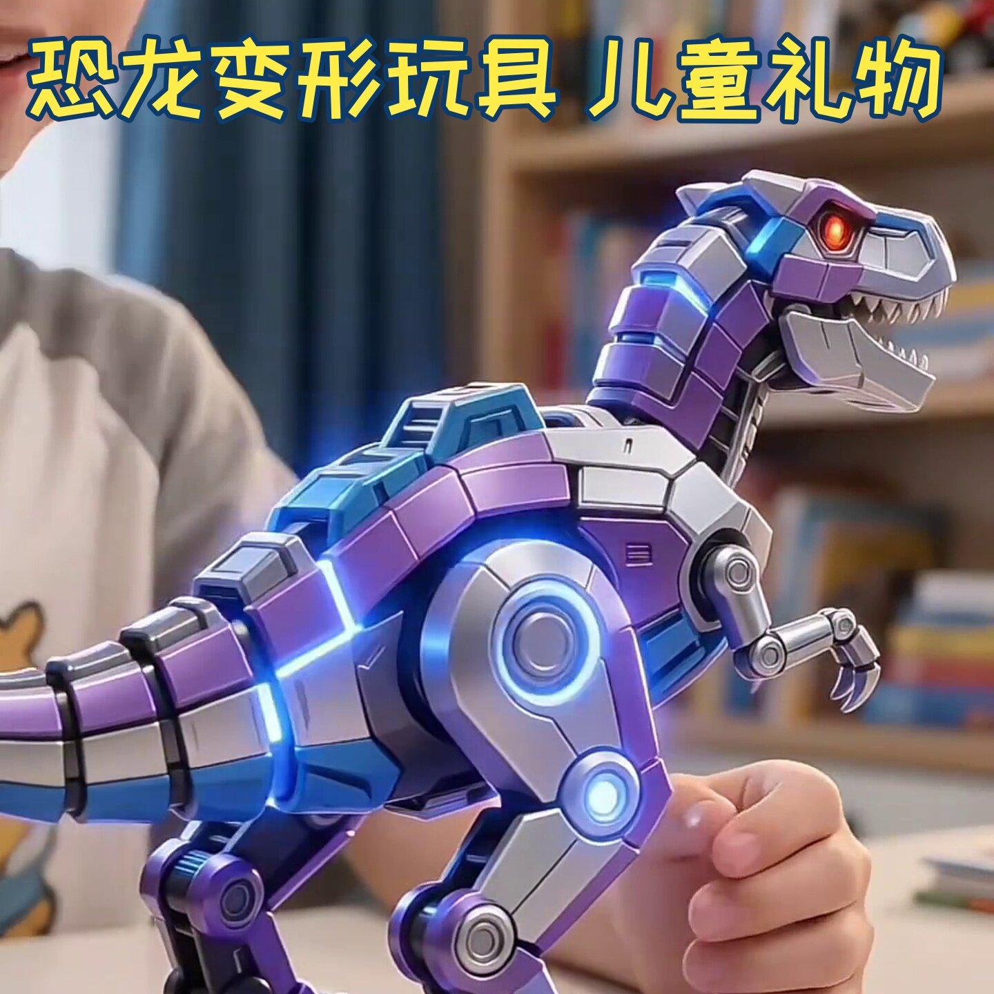 模型玩具儿童礼物恐龙变形科幻暴龙勇士霸王龙搭配猩猩队长机图片