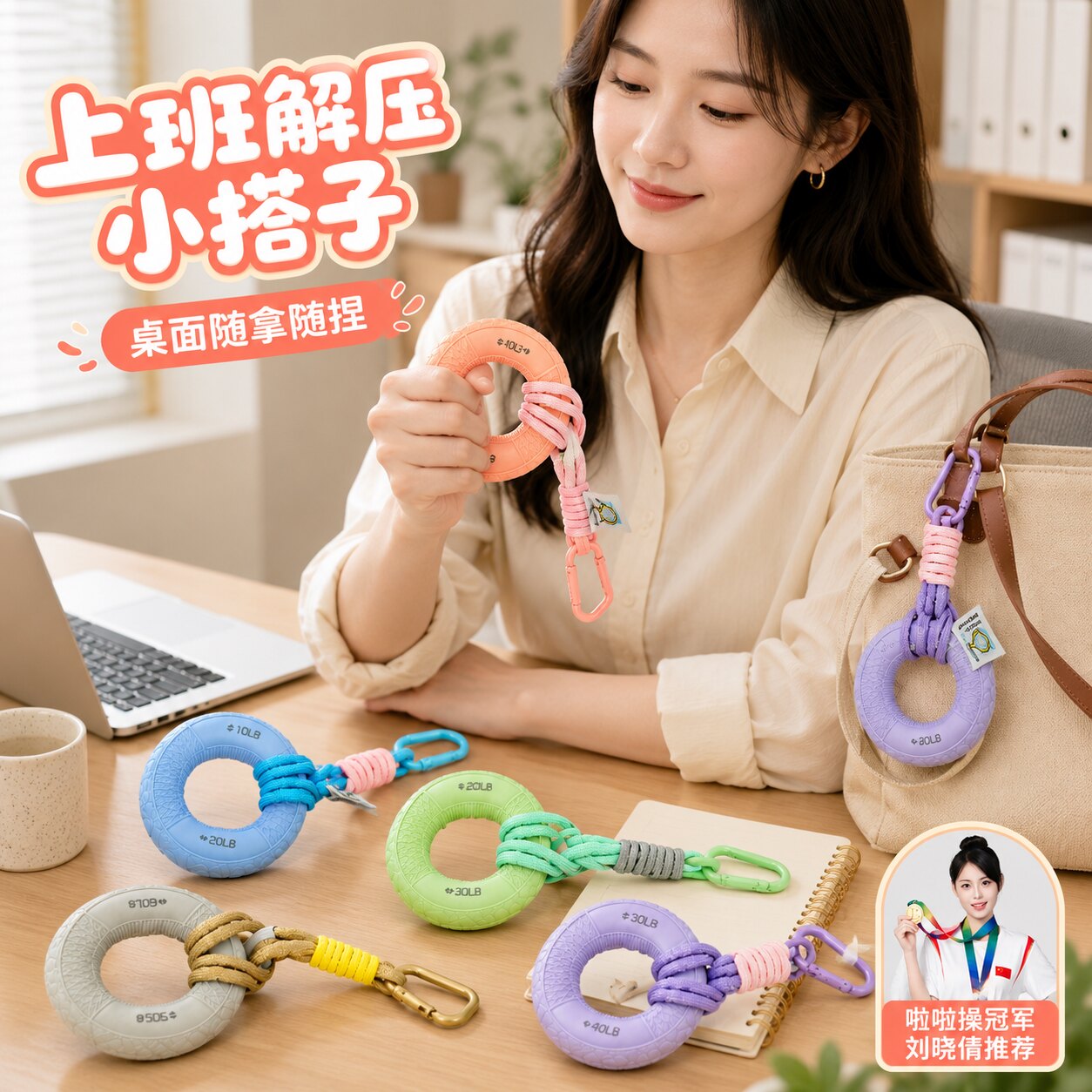 握力圈钥匙扣解压训练