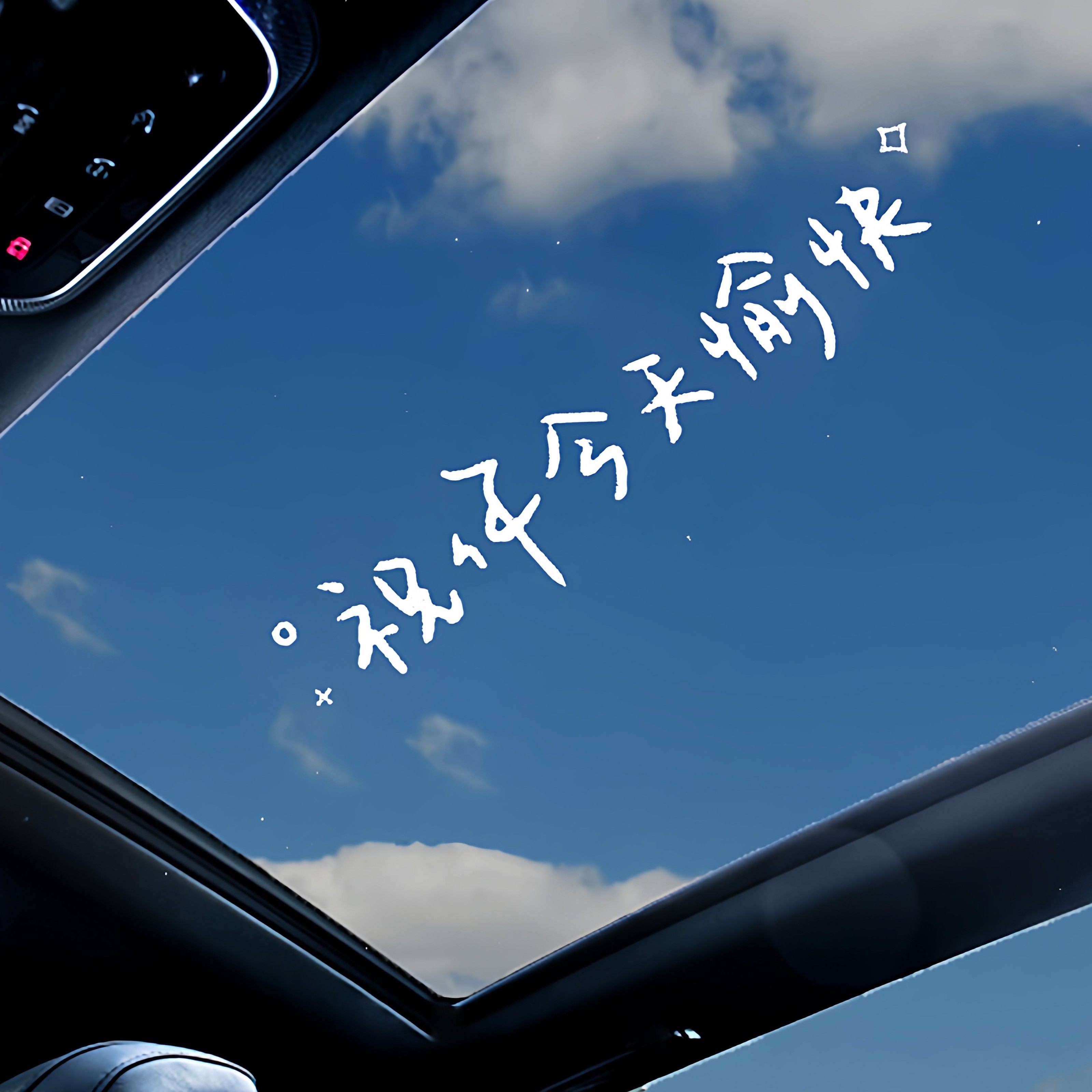 祝你今天愉快车贴网红治愈个性创意文字汽车车窗玻璃电动车贴纸