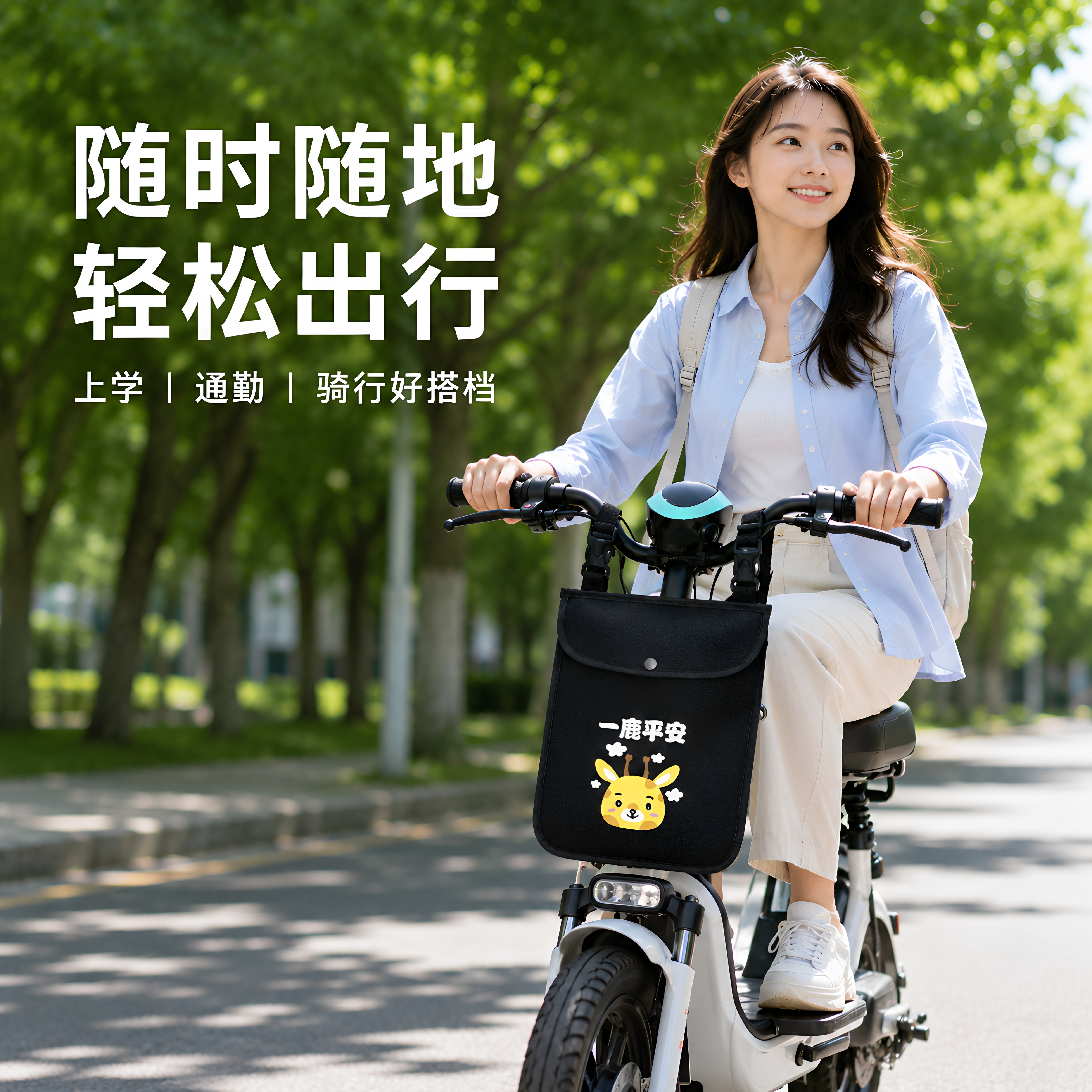 电动车前置防水收纳挂包