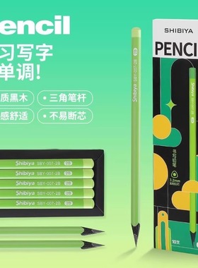小绿杆铅笔小学生专用一年级2B铅笔儿童练字笔黑木铅笔安全无毒