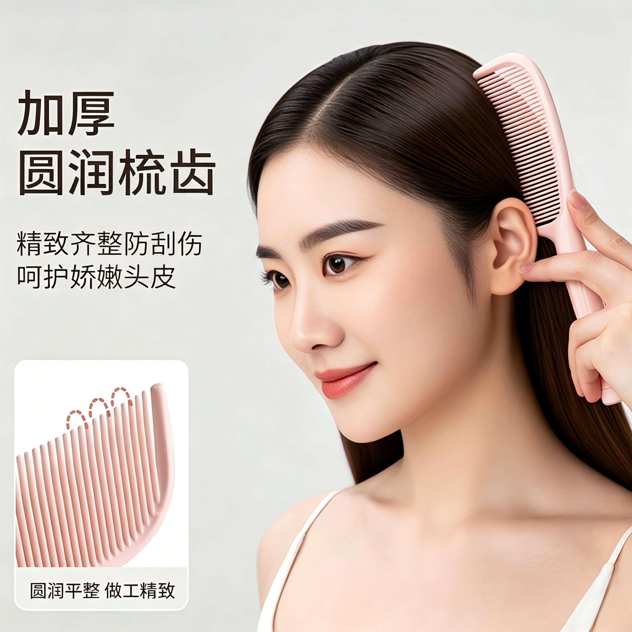 高颜值梳子造型发梳随身便携长发适用女士梳头卷发家用顺发马尾梳