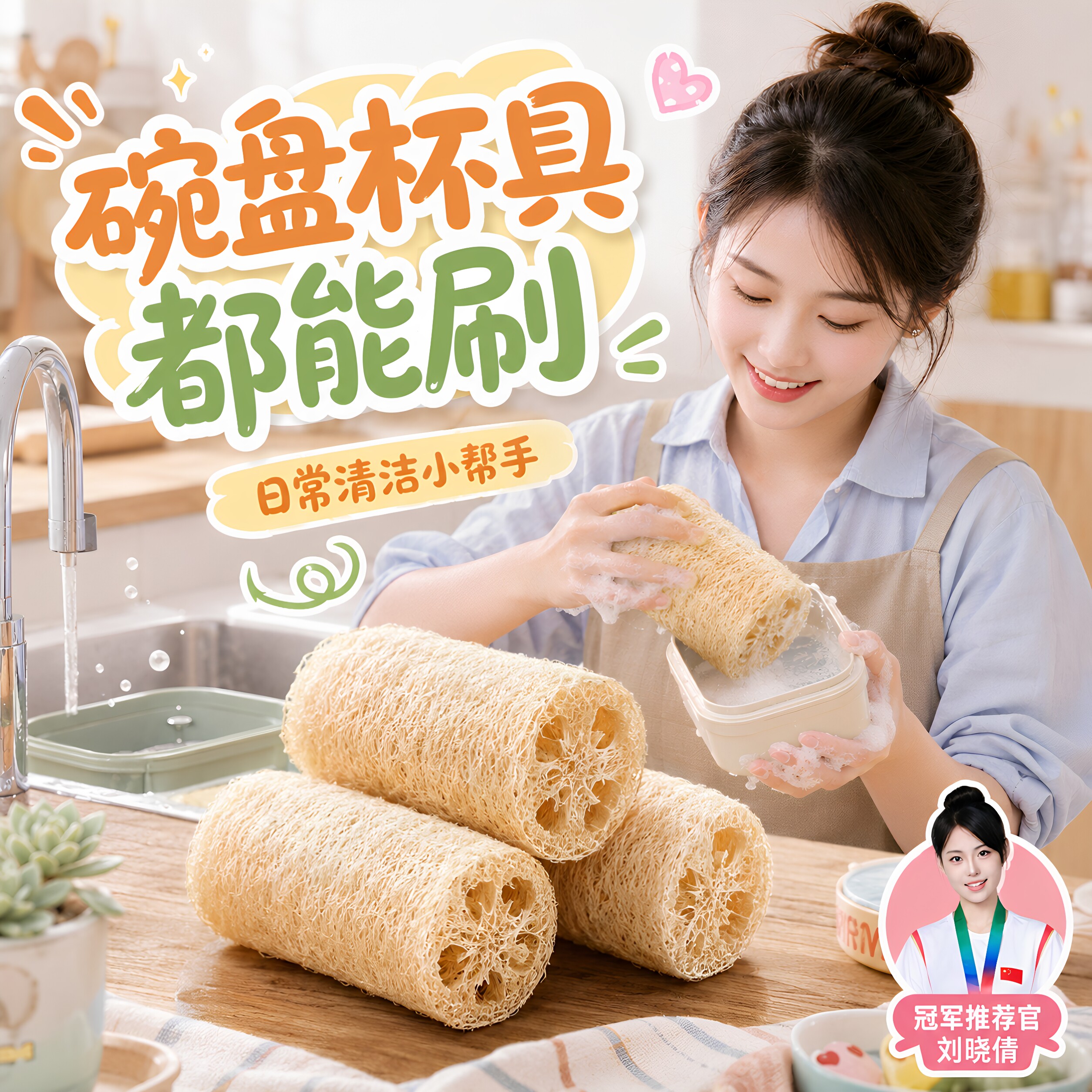天然丝瓜络不沾油百洁布