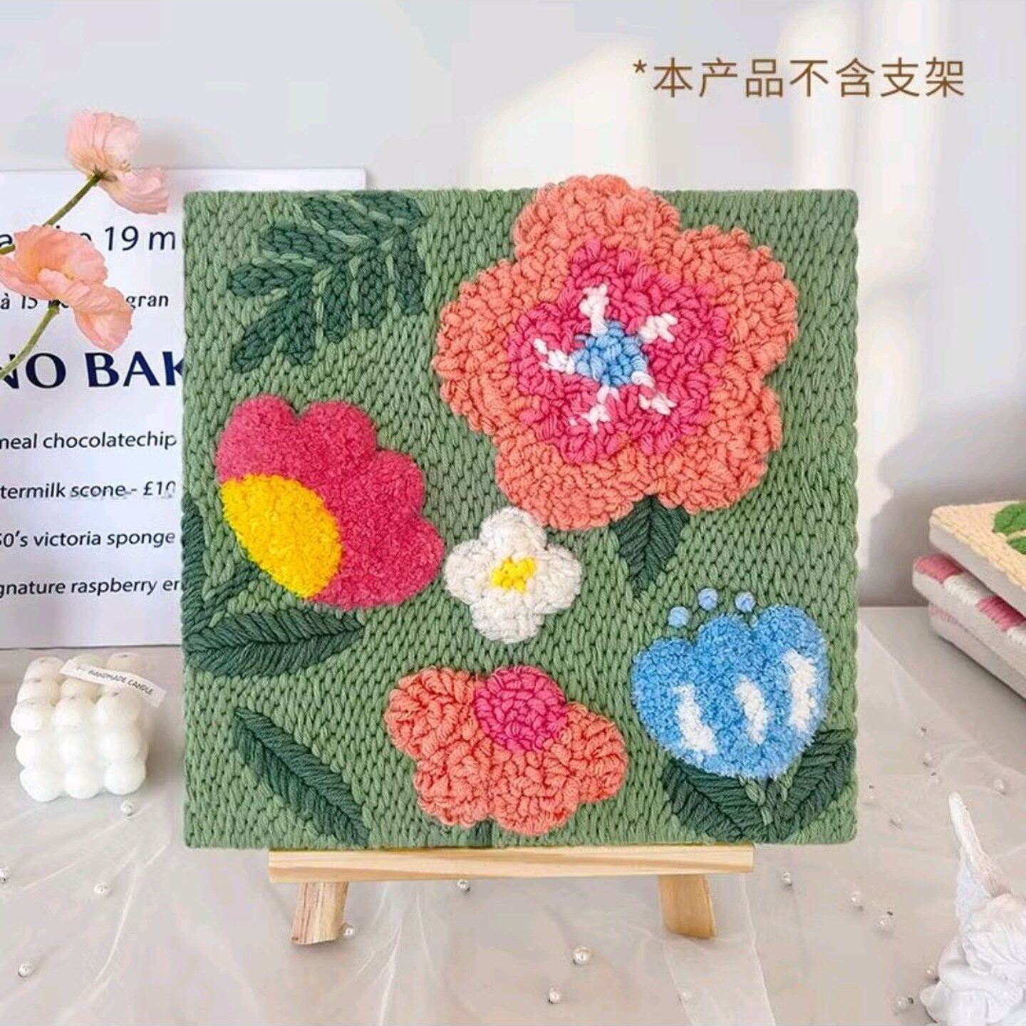花朵戳戳绣手工diy材料包自制解压手工装饰挂画送朋友礼物