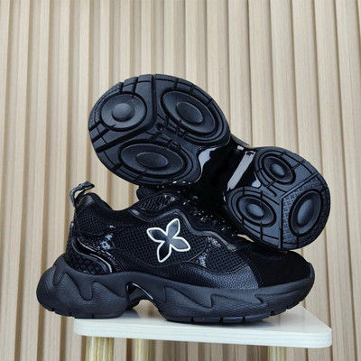 老爹鞋女厚底2052新款增高7厘米银色鞋子冬女学生十字花鞋子米白