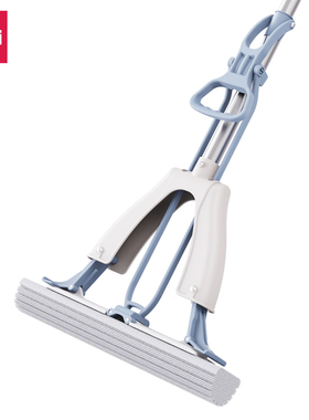 得力LQ136/吸水海绵拖把免手洗家用拖净胶棉拖把拖地神器28cm