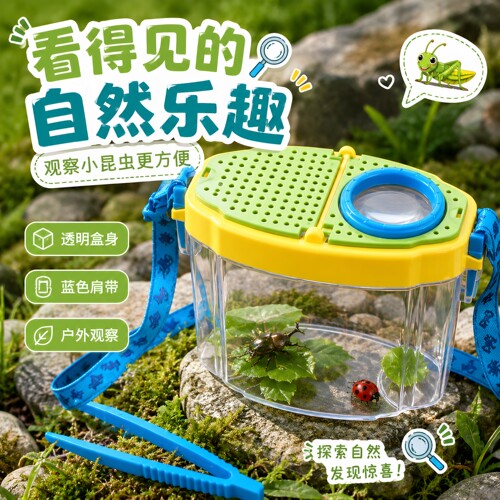 儿童户外加厚捉蝌蚪昆虫观察盒