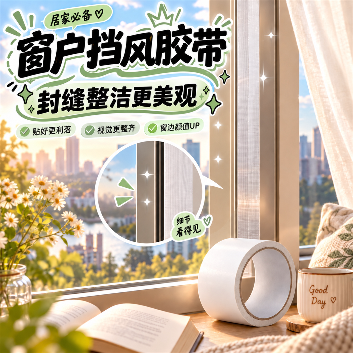 窗户挡风神器密封条门窗缝隙防漏