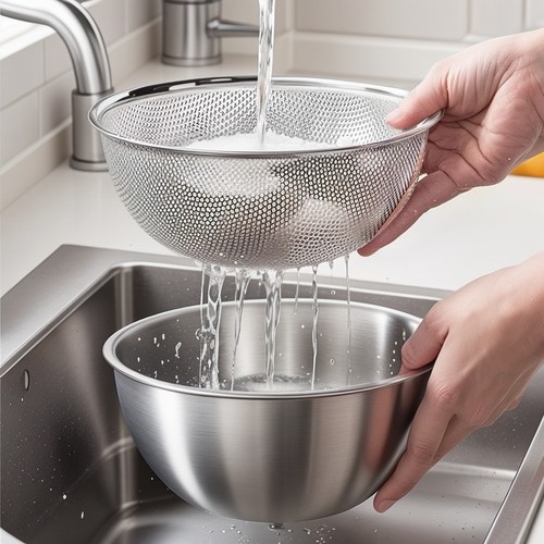 不锈钢盆子沥水篮洗菜盆洗米淘米