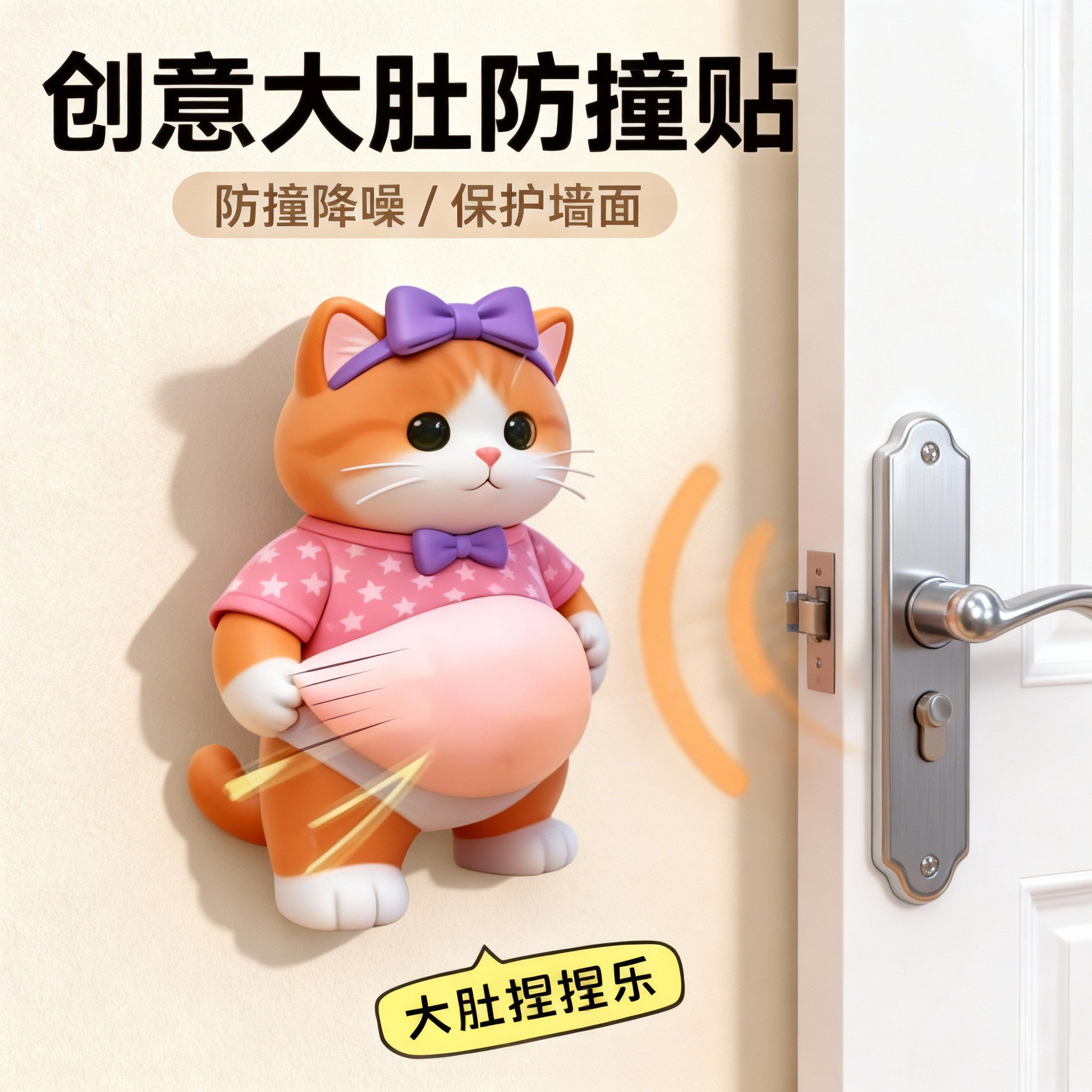 汪星胖柴狗冰箱贴捏捏玩具可爱小胖狗防磕碰3d立体家用装饰防撞贴