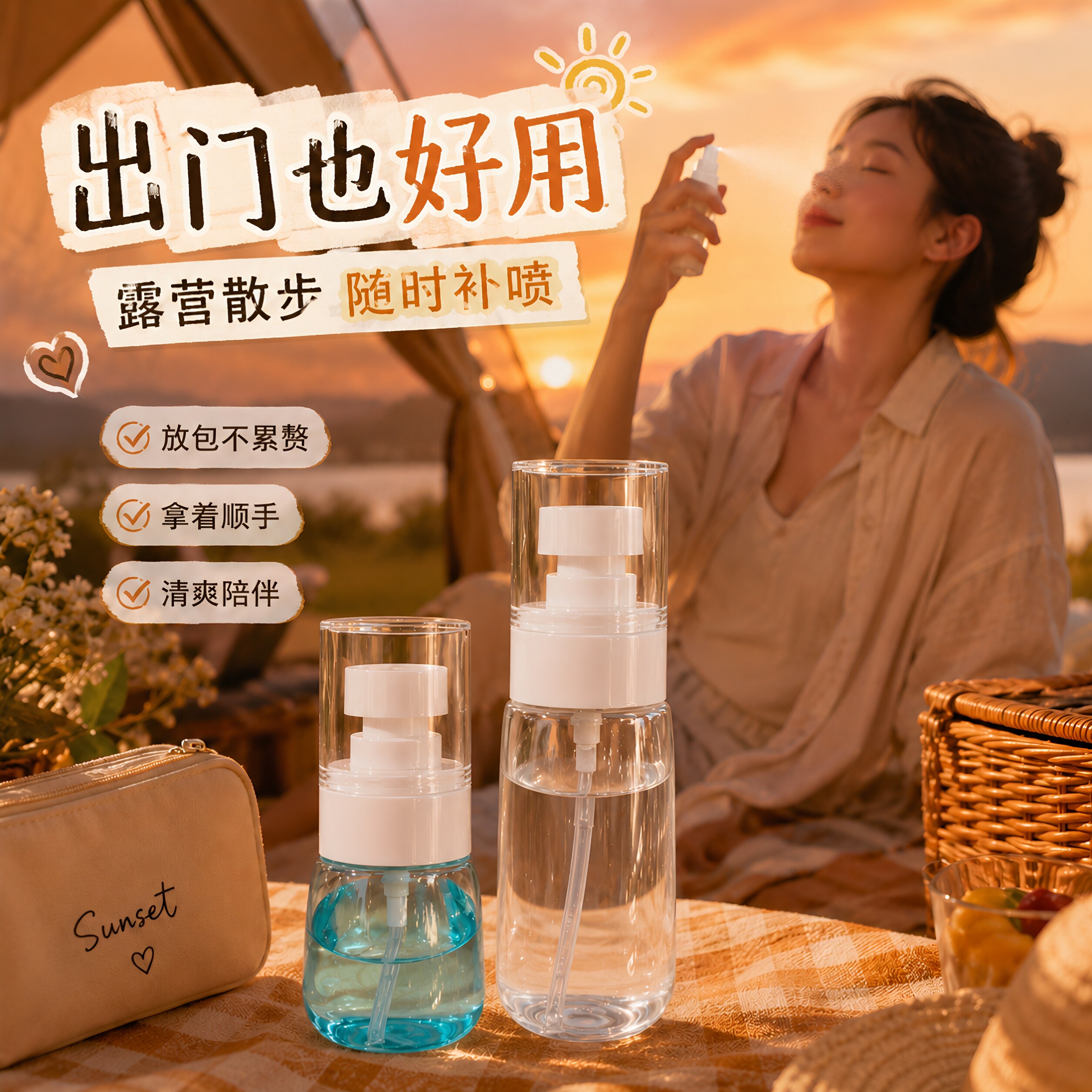 喷雾瓶子超细雾小喷瓶脸部补水空瓶分装旅行便携小型酒精喷壶专用
