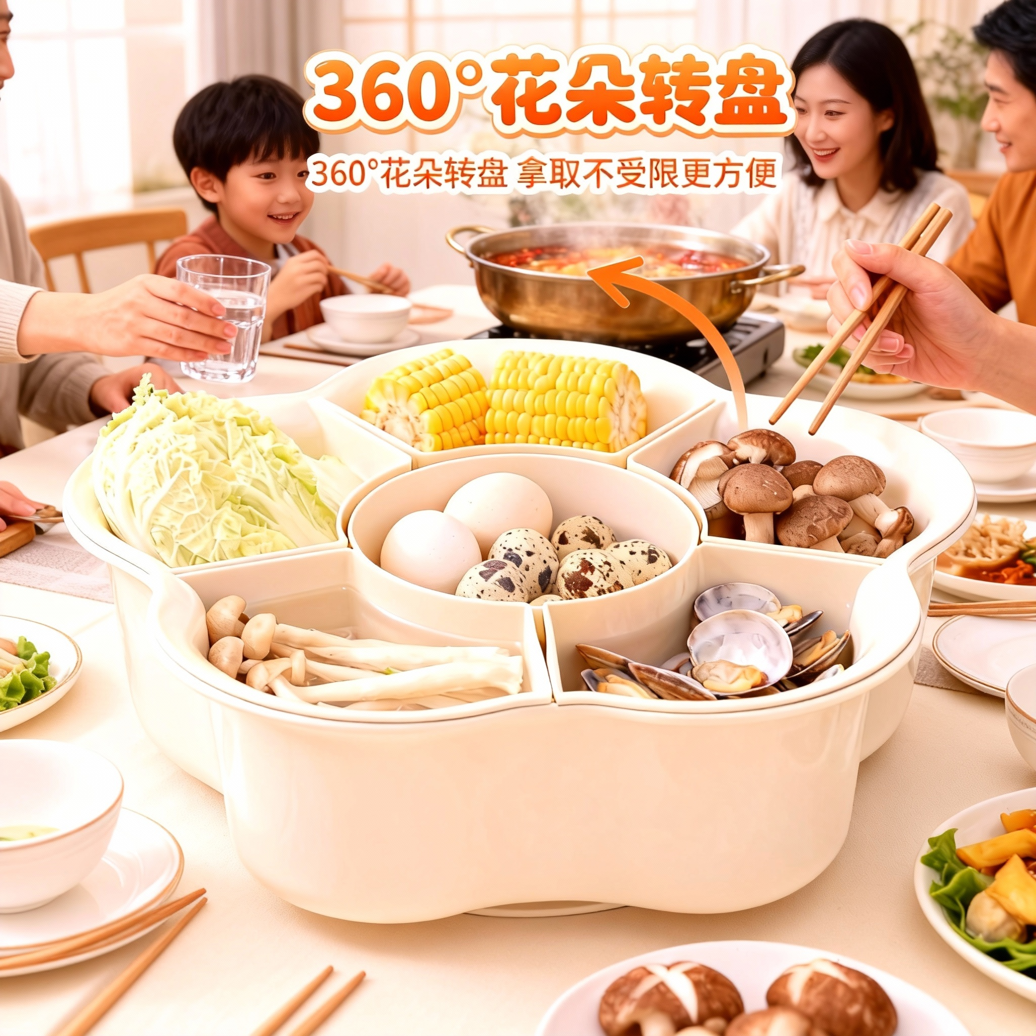 火锅盘厨房备菜盘火锅拼盘蔬菜盘分格可旋转多功能洗菜盆沥水篮,厨房/烹饪用具,配菜/备菜盘,淘宝优惠券,粉丝福利购,淘宝优惠卷