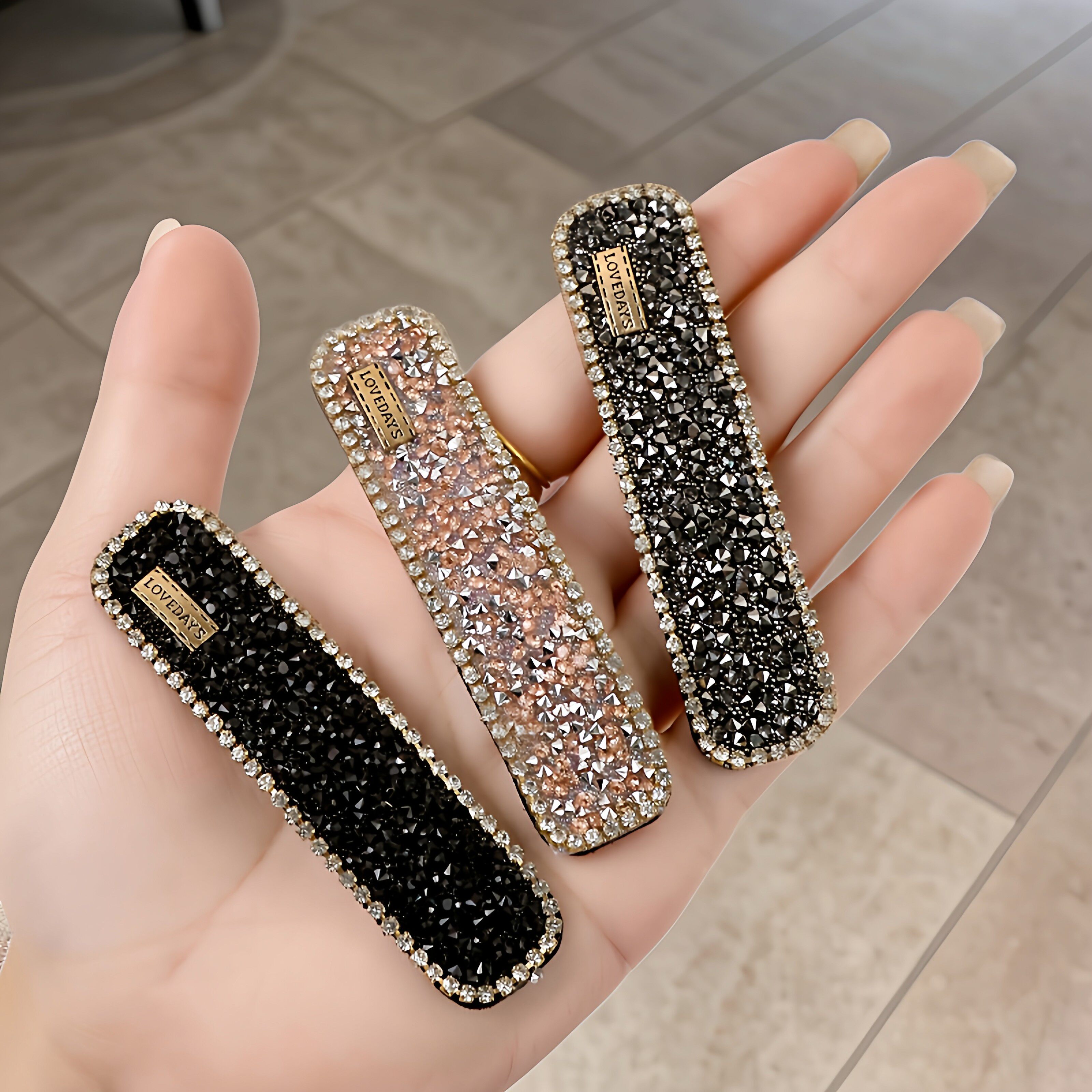 水钻发夹女侧边刘海碎发bb夹子头饰2026年高端一字夹