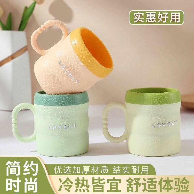 高颜值加厚洗漱口杯北欧风竹节牙刷杯套装抗摔耐用情侣款学生牙缸