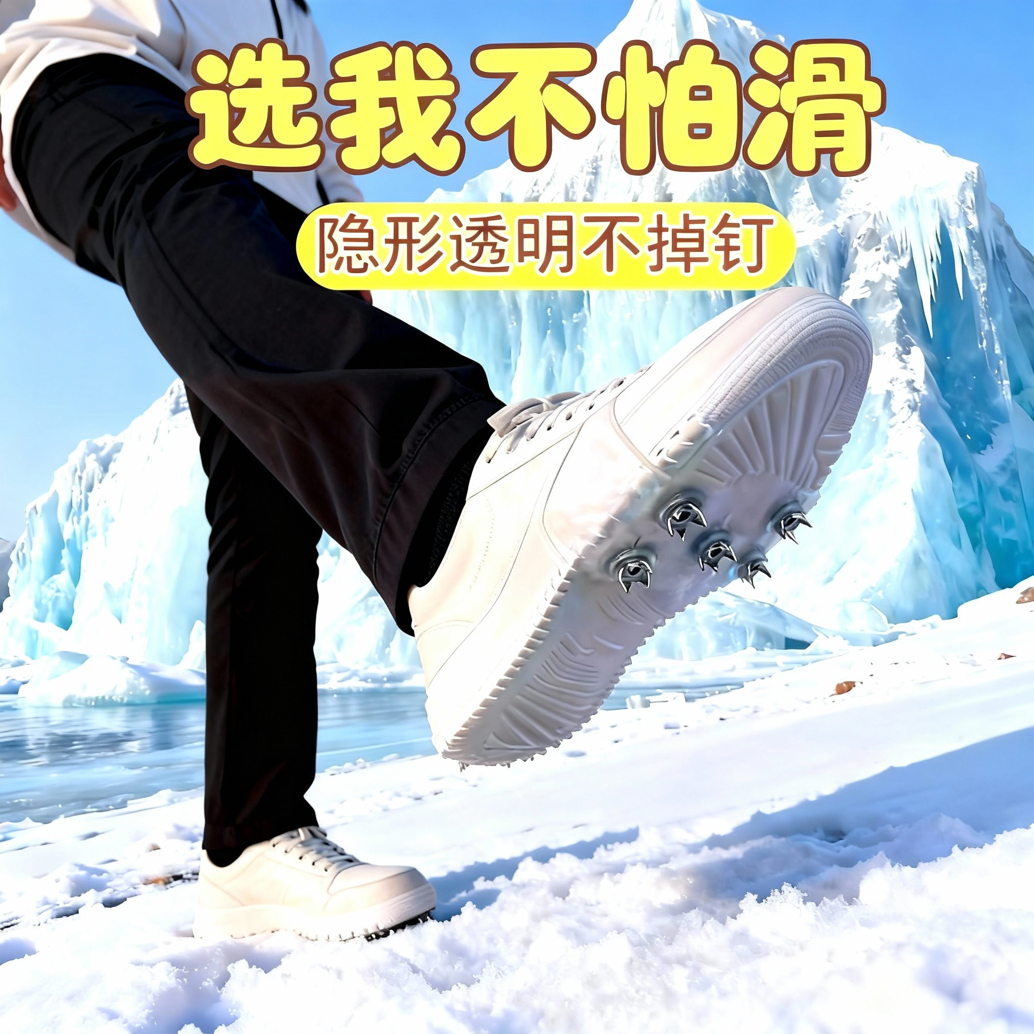 雪地冰爪冰面防滑鞋套户外登山攀岩防滑鞋钉男女通用防摔倒神器,户外/登山/野营/旅行用品,冰爪,淘宝优惠券,粉丝福利购,淘宝优惠卷