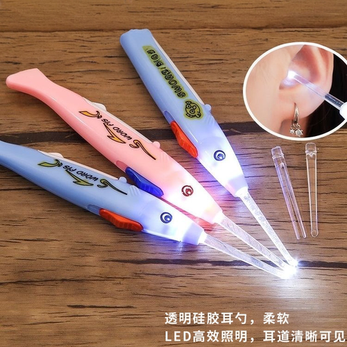发光耳勺卡通清洁带灯可视