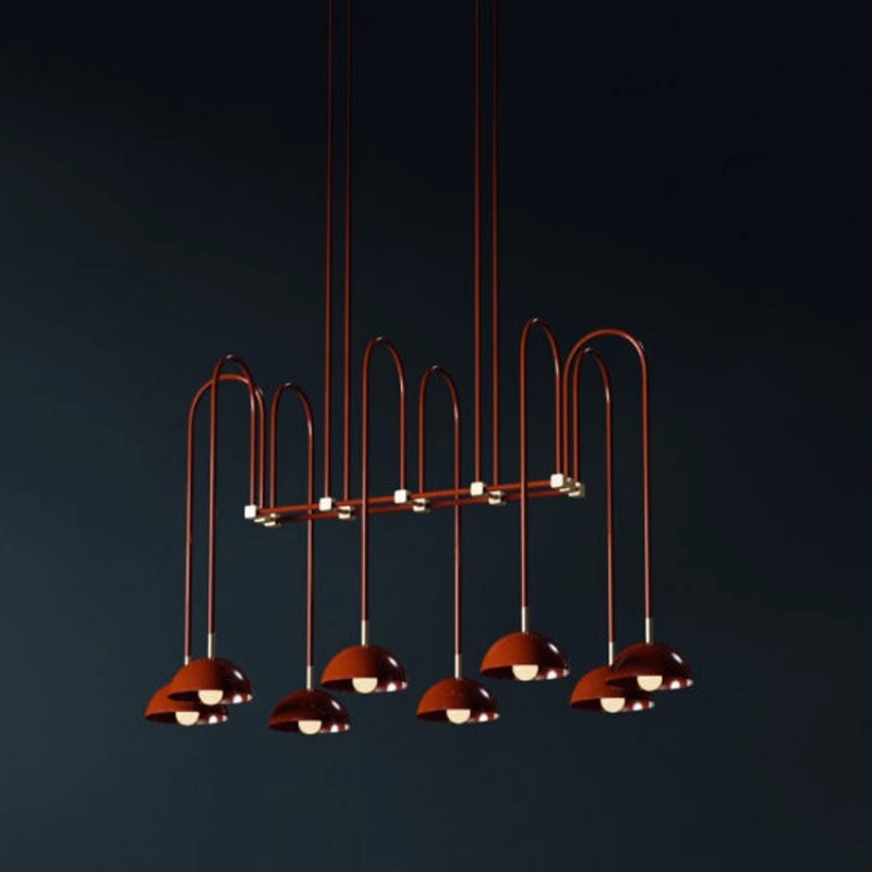 现代简约餐厅吊灯金属多头吊灯