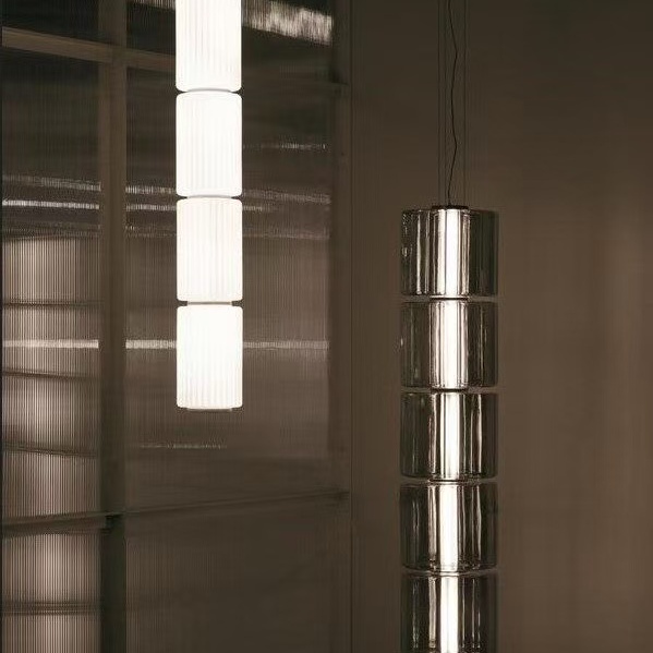 新款餐厅长条玻璃吊灯