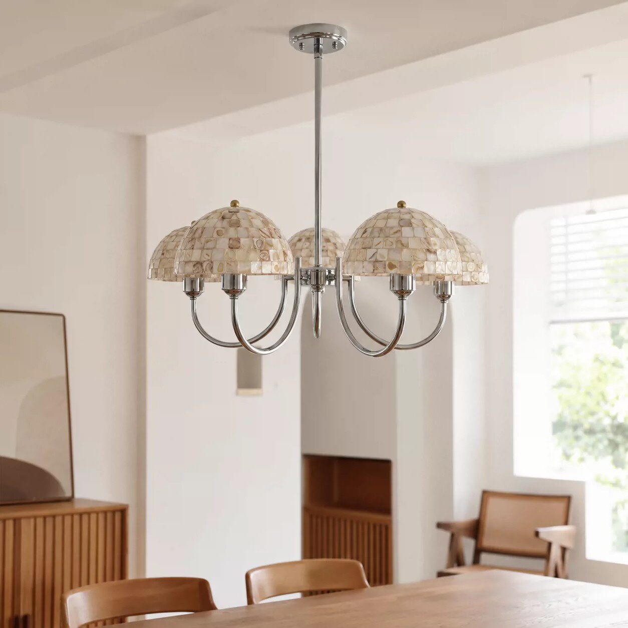 中古设计师法式中古风贝壳吊灯客