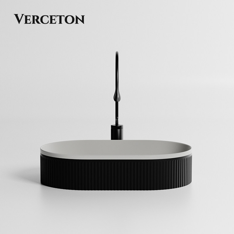 撞色系列洗面台上盆哑黑色双拼中灰彩色陶瓷艺术洗漱洗手洗脸面盆