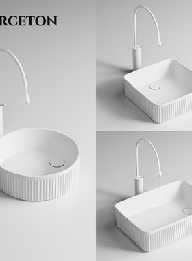 侧边下水艺术台上盆阳台洗衣机柜前后左右排水陶瓷洗手盆洗脸面盆