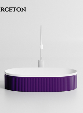 撞色系列洗面台上盆深紫色双拼哑白彩色陶瓷艺术洗漱洗手洗脸面盆