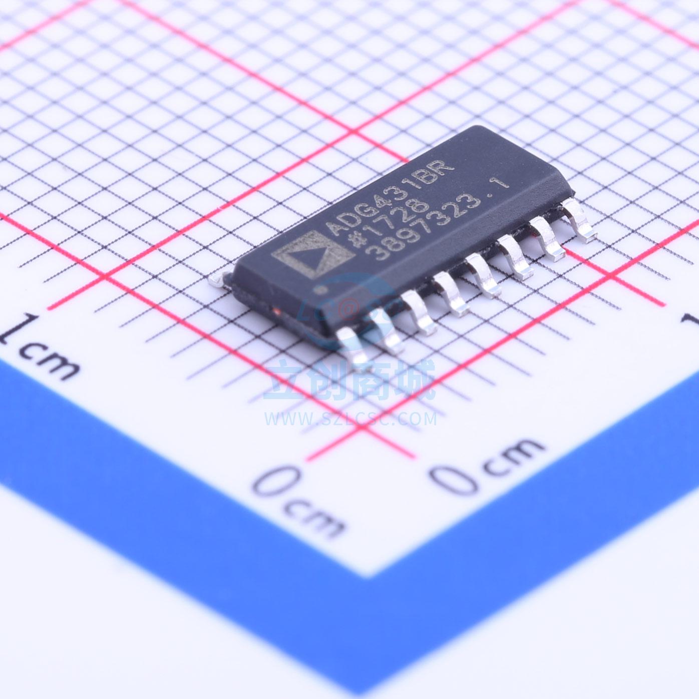 模拟开关/多路复用器 ADG431BRZ SOIC-16_150mil ADI 全新原装进