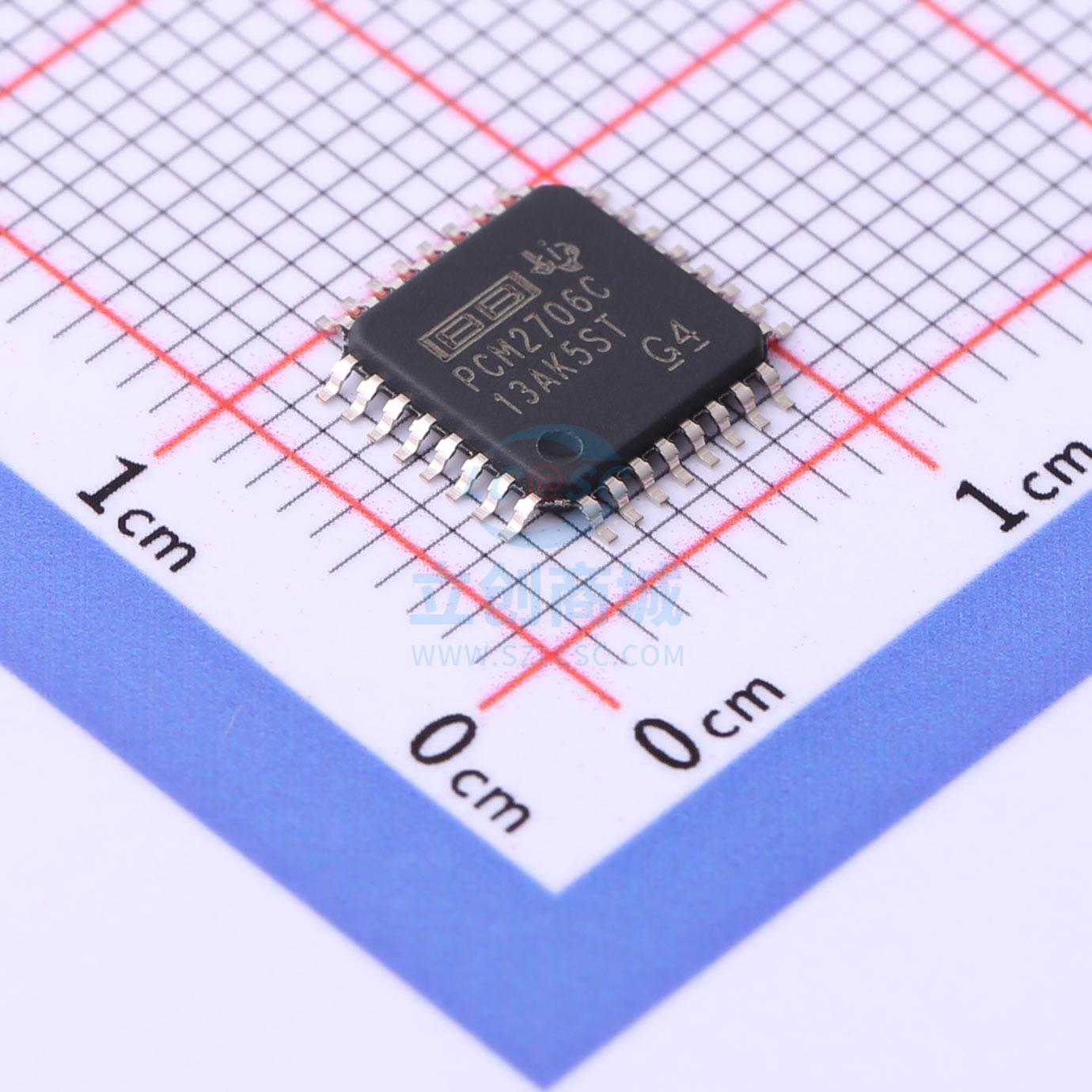 ADC/DAC-专用型 PCM2706CPJTR TQFP-32(7x7) TI 全新原装进口