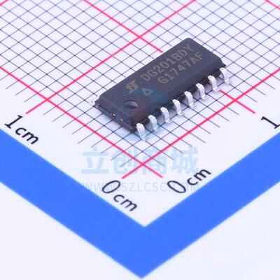 模拟开关/多路复用器 DG201BDY-T1-E3 SOIC-16_150mil 全新原装进