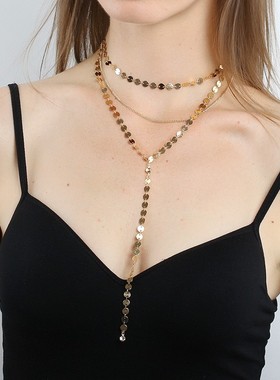 欧美三层亮片闪钻流苏时尚饰品