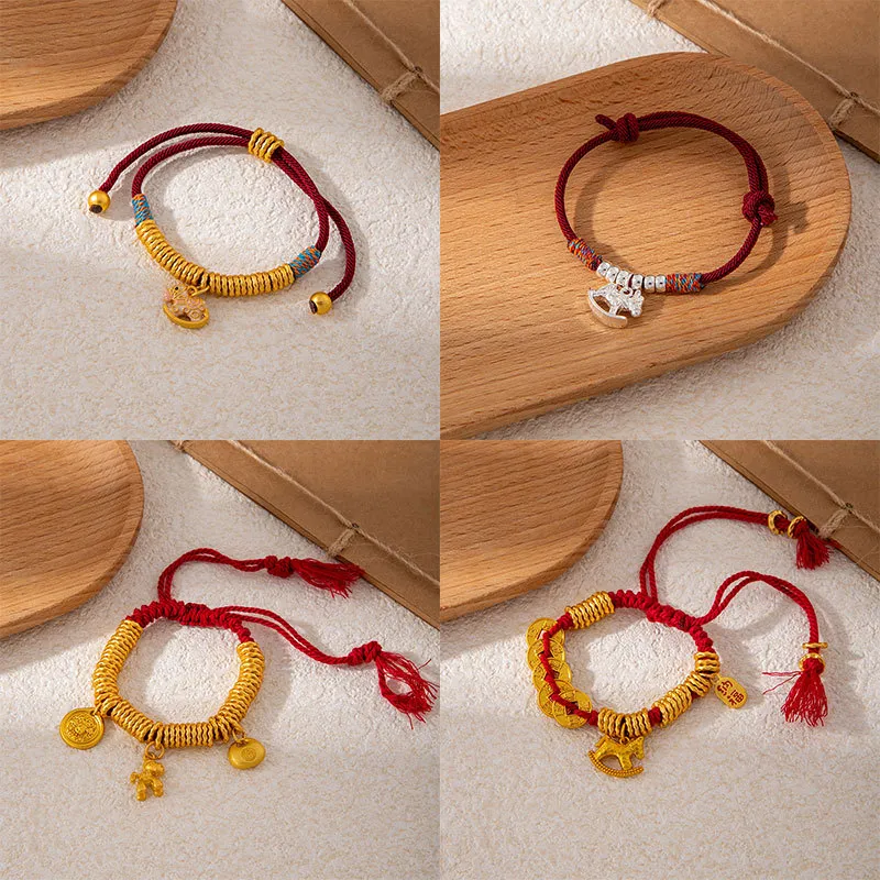 新中式沙金摇摇马盘缠可调节红绳手链生肖马本命手绳马到成功手饰,服饰配件/皮带/帽子/围巾,鞋扣,淘宝优惠券,粉丝福利购,淘宝优惠卷