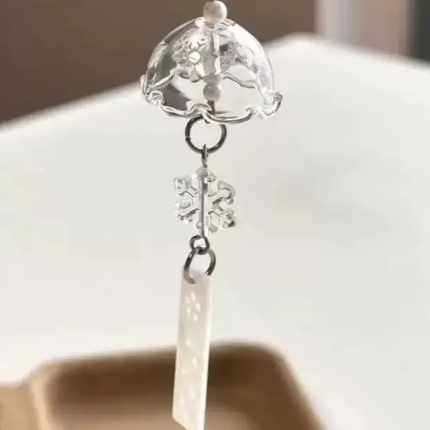 雪花风铃挂件吊牌钥匙扣手机壳挂饰挂绳包包相机挂饰百搭简约