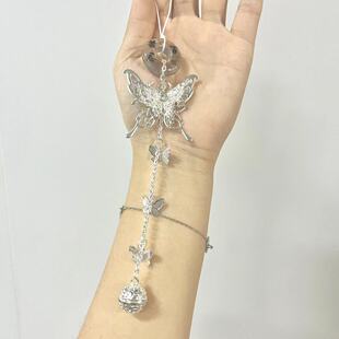 【蝴蝶效应】百无禁忌宫铃手机链挂件书包挂链银碟平安扣咕本链怜