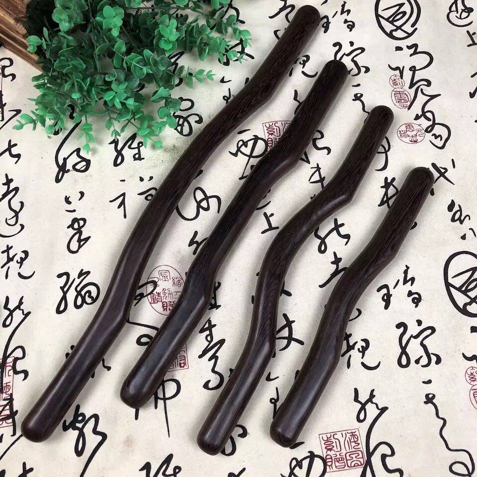 美容院红木擀筋棍鸡翅木实木无槽刮痧棍刮痧板棒按摩塑性家庭养生