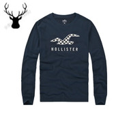 Hollister男士 纯棉圆领长袖 小海鸥纯色大码 特价 T恤AF休闲打底衫 男