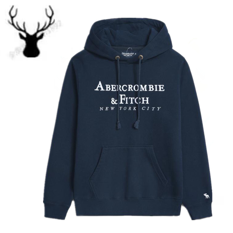 AF经典小鹿加绒套头卫衣外套男