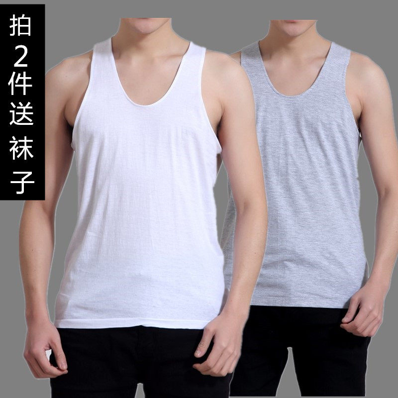 夏季中老年人男士吊带背心男 加肥加大纯棉老头背心宽松爸爸汗衫