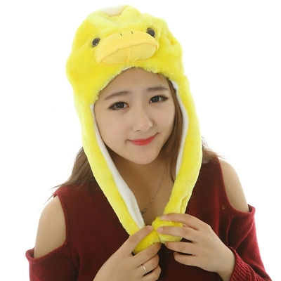 儿童帽子小鸡企鹅卡通动物头套