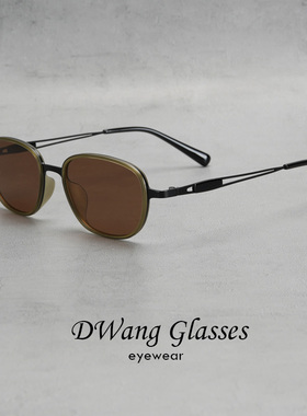 金属椭圆超轻偏光墨镜男女防紫外