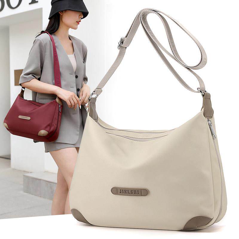 大容量包包女2024新款轻便尼龙牛津布单肩背包简约斜挎洋气女士包