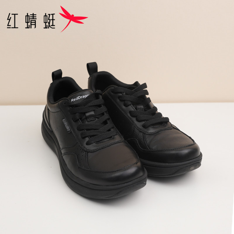REDDRAGONFLY/红蜻蜓女士韩版休闲真皮舒适厚底运动板鞋BQ5500049