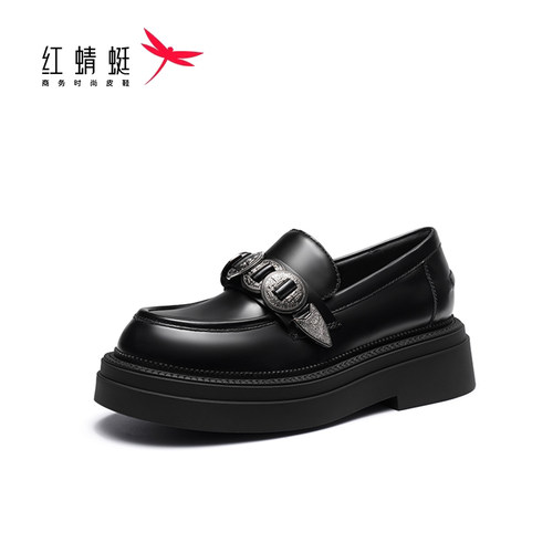 红蜻蜓链条一脚蹬乐福鞋