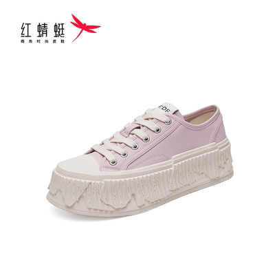 红蜻蜓厚底舒适透气板鞋