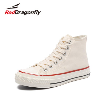 REDDRAGONFLY/红蜻蜓时尚经典休闲舒适轻便高帮帆布鞋女WTB42750