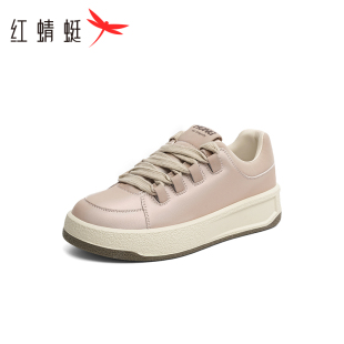 红蜻蜓春秋款女士韩版学院小白鞋时尚厚底运动板鞋舒适透气休闲鞋