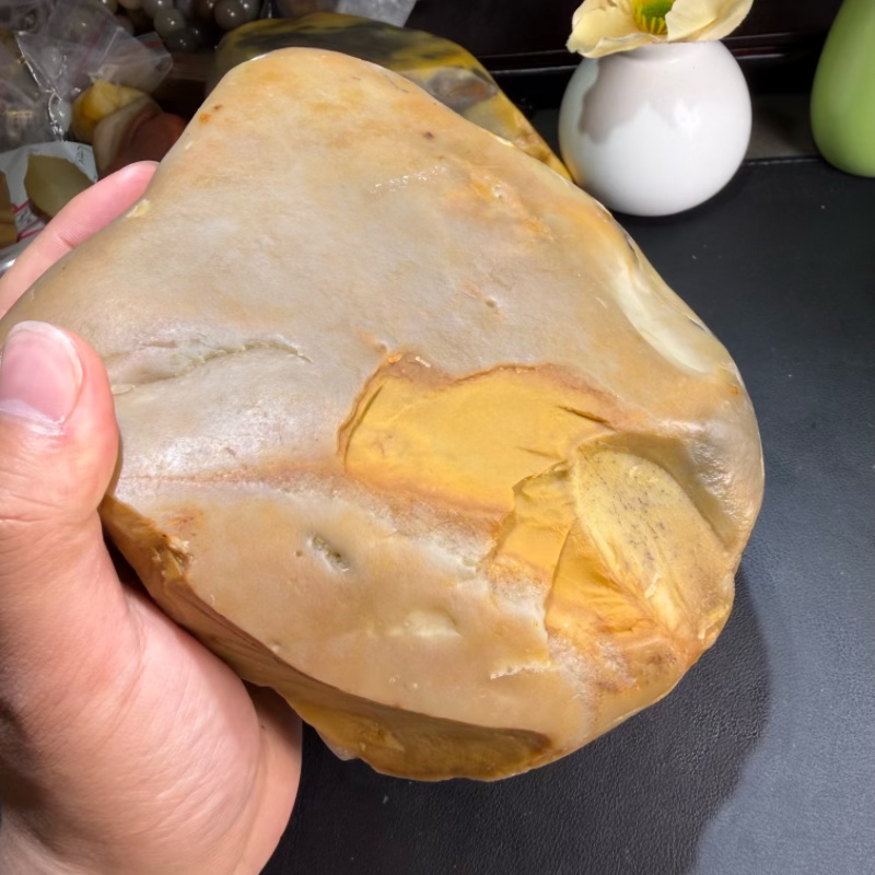 新疆北屯银包金沙漠漆原石摆件雕刻出精品重5329克可出镯子收藏品